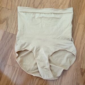High-Waisted Shapewear Briefs in Beige